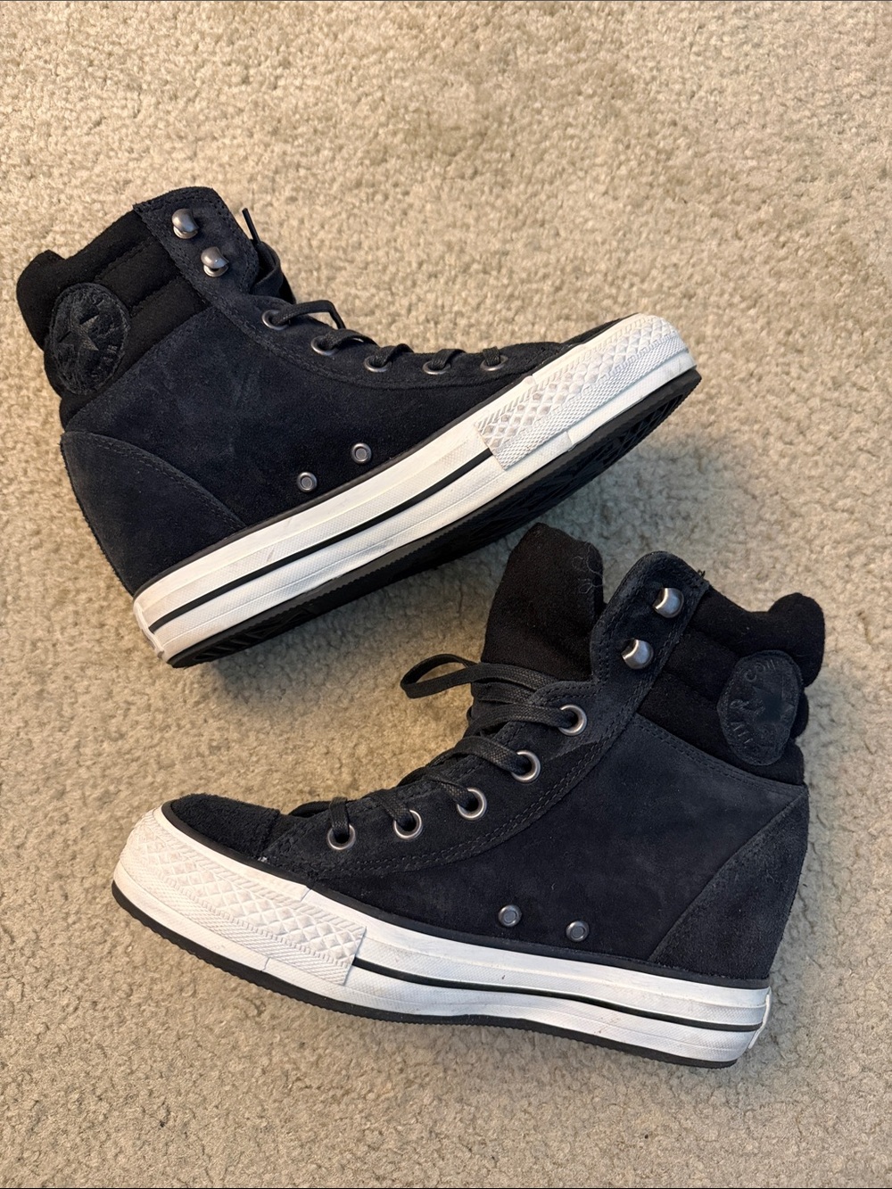 Converse Chuck Taylor All Star Platform Plus Collar Wedge Sneakers